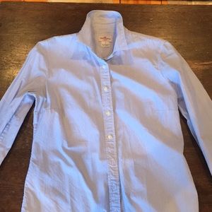 J Crew blue pinstripe fitted shirt